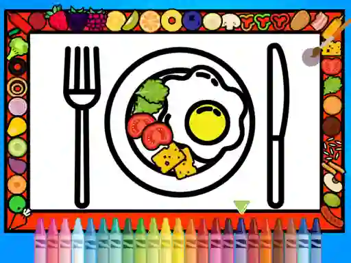 Color and Decorate Dinner Plate เกมออนไลน์