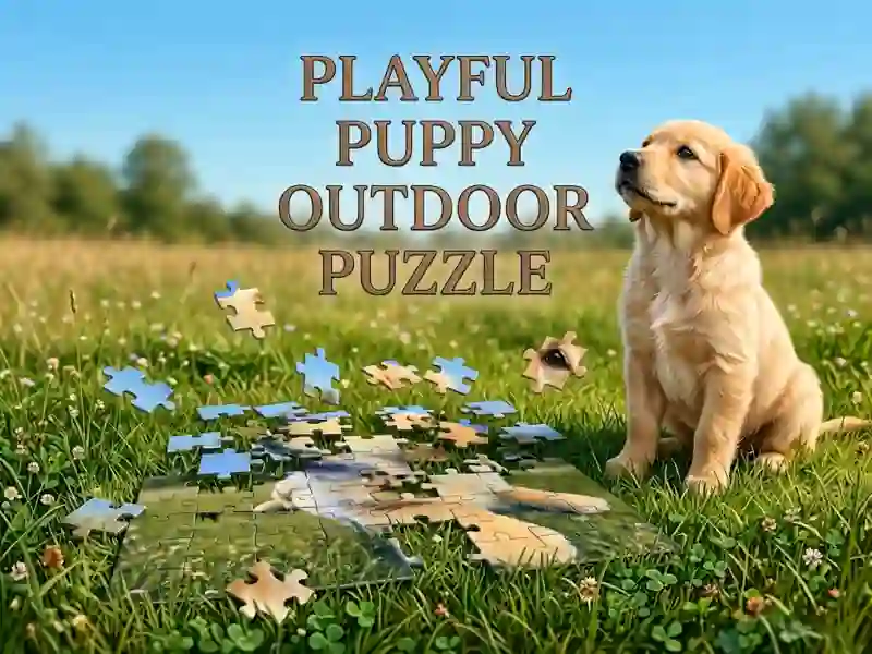 Playful Puppy Outdoor Puzzle เกมออนไลน์