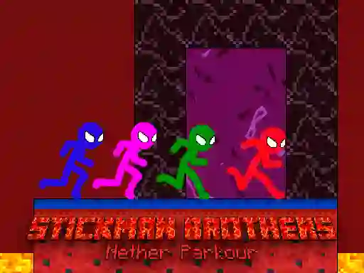 Stickman Brothers Nether Parkour เกมออนไลน์