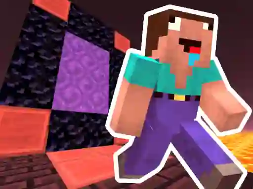 Noob Steve Nether เกมออนไลน์