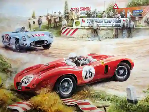 Painting Vintage Cars Jigsaw Puzzle เกมออนไลน์