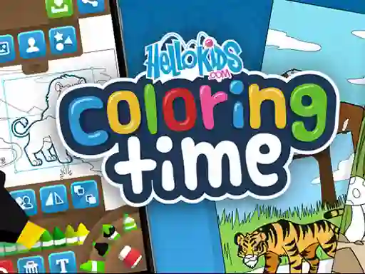 Hello kids Coloring Time เกมออนไลน์