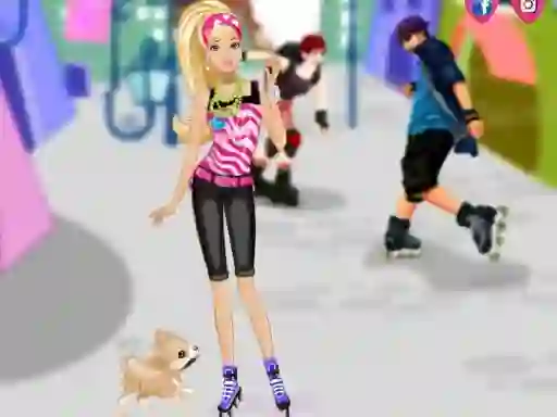 Barbie on roller skates เกมออนไลน์