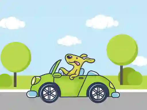 Animal Happy Drive Coloring เกมออนไลน์