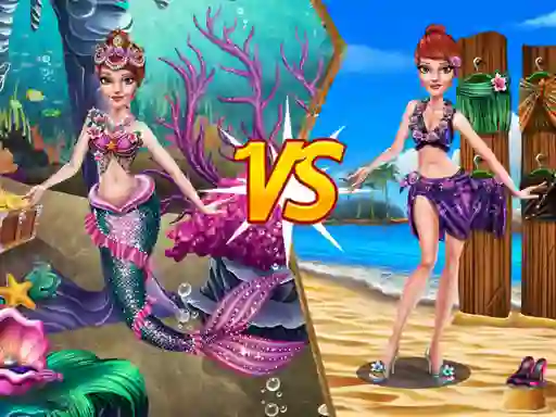 Mermaid vs Princess Outfit เกมออนไลน์