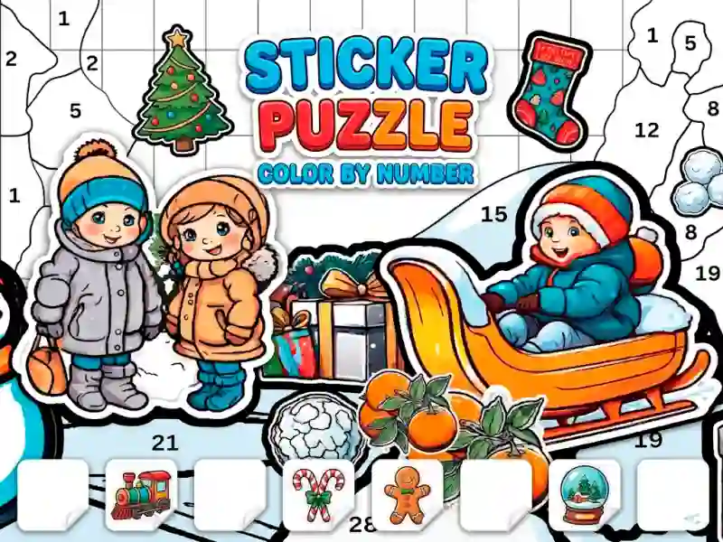 Sticker Book Puzzle: Color By Number เกมออนไลน์