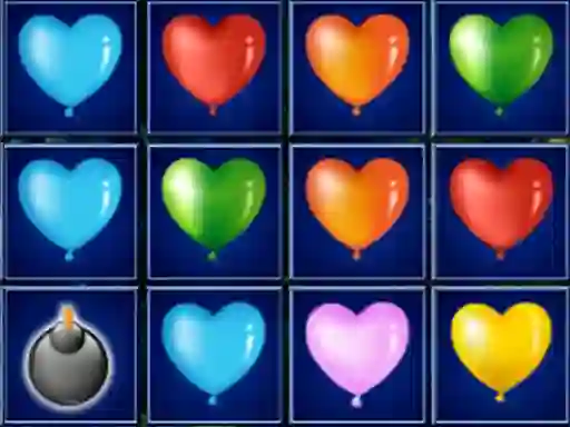 Heart Balloons Block Collapse เกมออนไลน์
