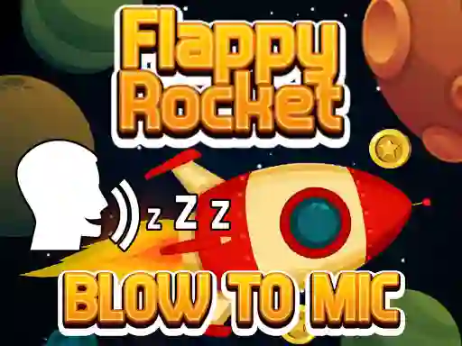 Flappy Rocket With Blowing เกมออนไลน์