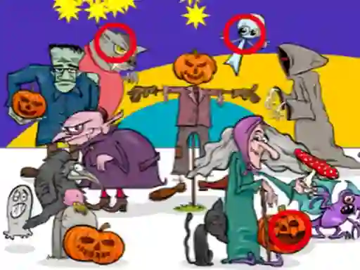Find 5 Differences Halloween เกมออนไลน์