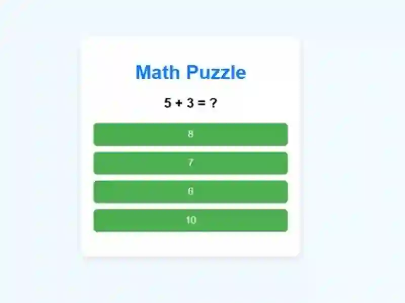 Math Puzzle เกมออนไลน์