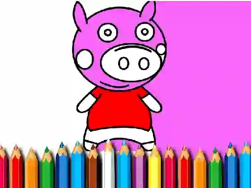 Back To School Coloring Book Pig เกมออนไลน์