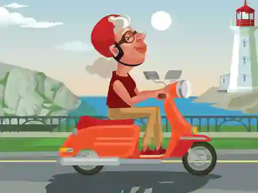 City Scooter Ride Coloring เกมออนไลน์