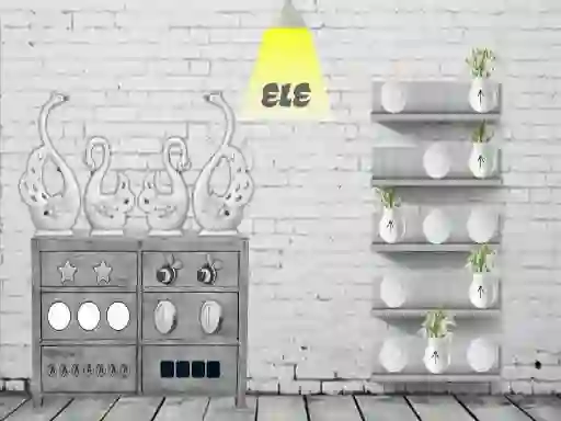 Black and white House Escape เกมออนไลน์