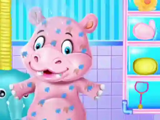 Baby Hippo Bath Time เกมออนไลน์
