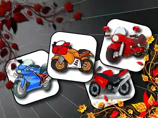 Cartoon Motorbikes Memory เกมออนไลน์