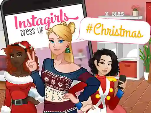 InstaGirls Christmas Dress Up เกมออนไลน์