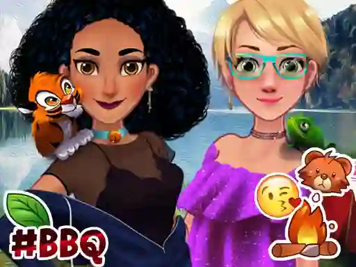 Jasmine & Rapunzel on Camping เกมออนไลน์