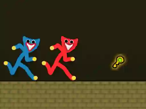 Red and Blue Stickman Huggy เกมออนไลน์
