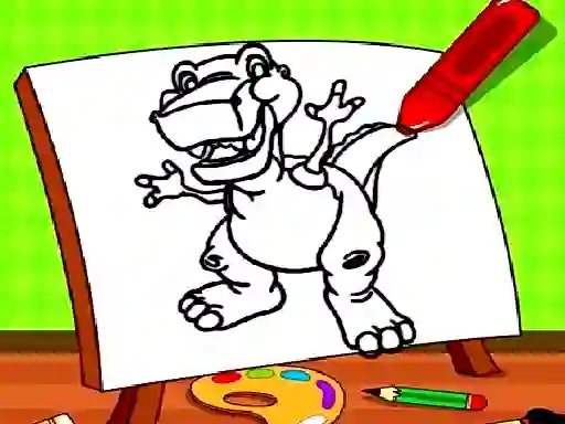 Easy Kids Coloring Dinosaur เกมออนไลน์
