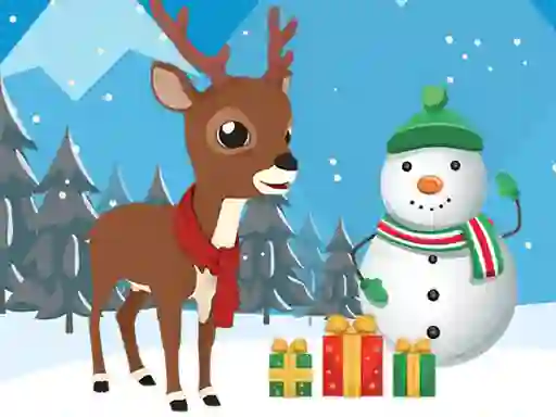 Christmas Deer Jigsaw เกมออนไลน์