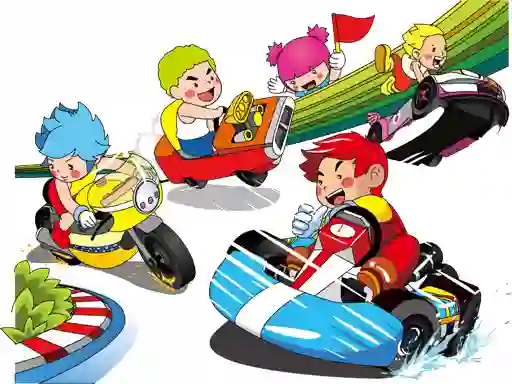 Cartoon Kart Puzzle เกมออนไลน์