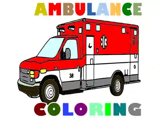 Ambulance Trucks Coloring Pages เกมออนไลน์