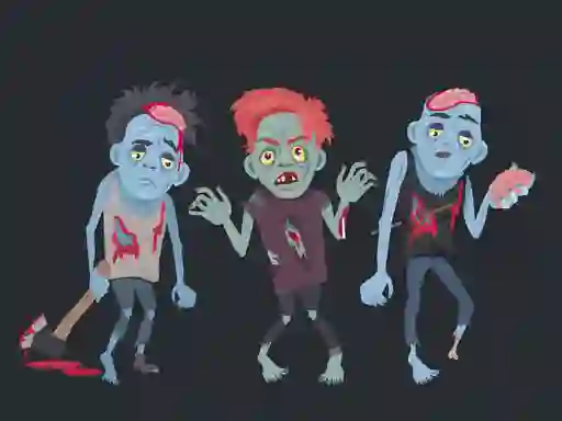 Zombies and Skeletons Coloring เกมออนไลน์