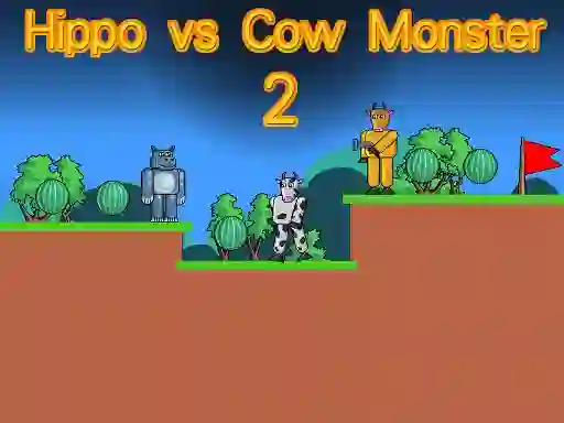 Hippo vs Cow Monster 2 เกมออนไลน์