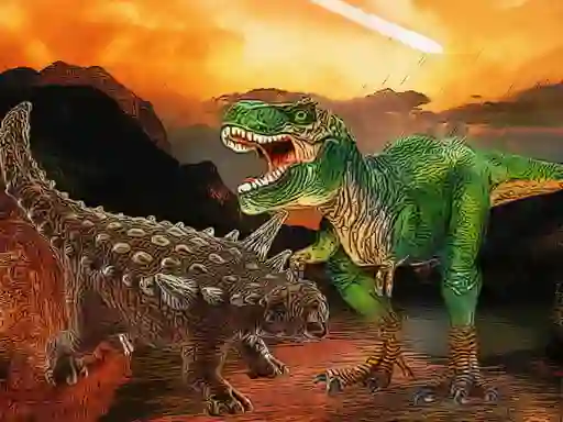 Dinosaurs Fight Jigsaw เกมออนไลน์