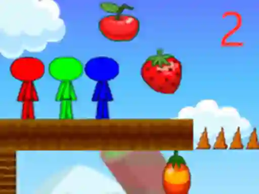 Stickman Bros In Fruit Island 2 เกมออนไลน์