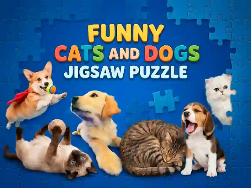 Funny Cats And Dogs Jigsaw Puzzle เกมออนไลน์