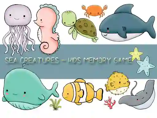 Kids Memory Sea Creatures เกมออนไลน์