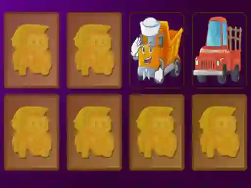 Cartoon Trucks Memory เกมออนไลน์