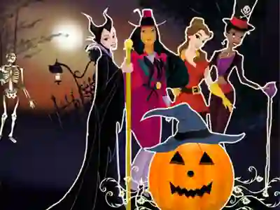Princesses Halloween Night เกมออนไลน์