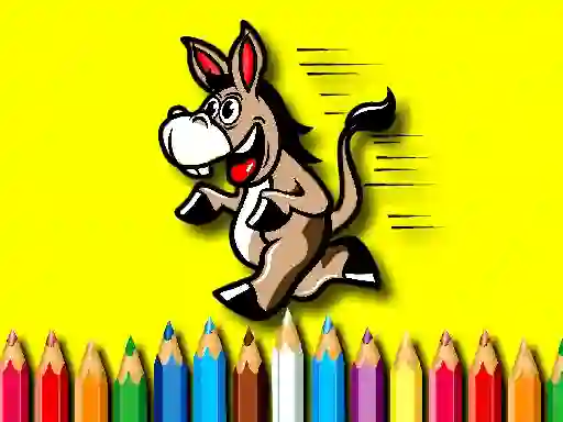 Back To School Coloring Book Donkey เกมออนไลน์
