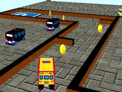 School Bus 3D Parking เกมออนไลน์