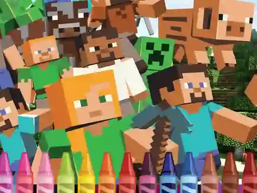 4GameGround Minecraft Coloring เกมออนไลน์