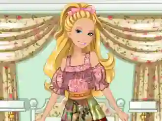 Barbie's Patchwork Peasant Dress เกมออนไลน์