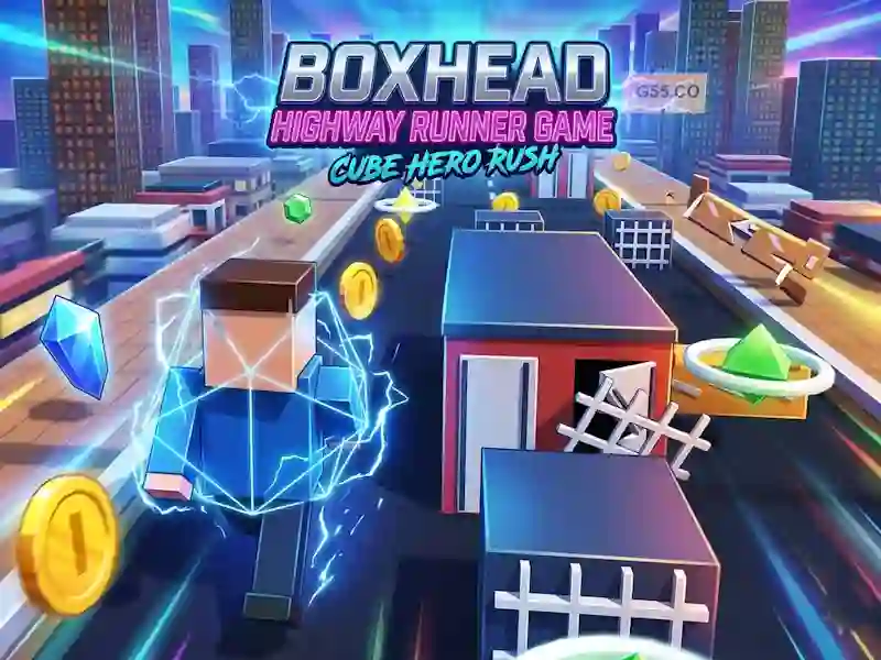 Boxhead Highway Runner Game เกมออนไลน์