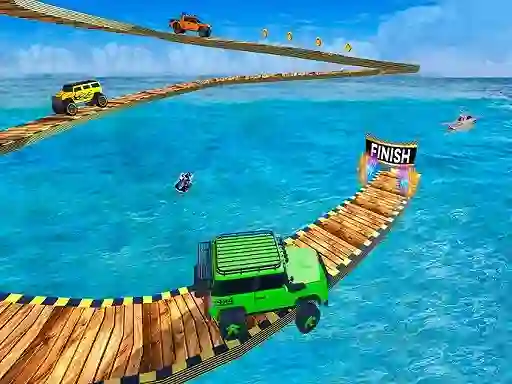 Impossible Tracks Jeep Stunts Driving เกมออนไลน์