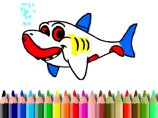 Back To School: Shark Coloring Book เกมออนไลน์