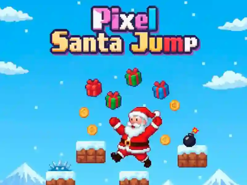 Pixel Santa Jump เกมออนไลน์
