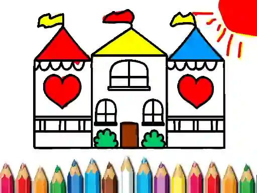Back To School Coloring Book DOLL HOUS เกมออนไลน์