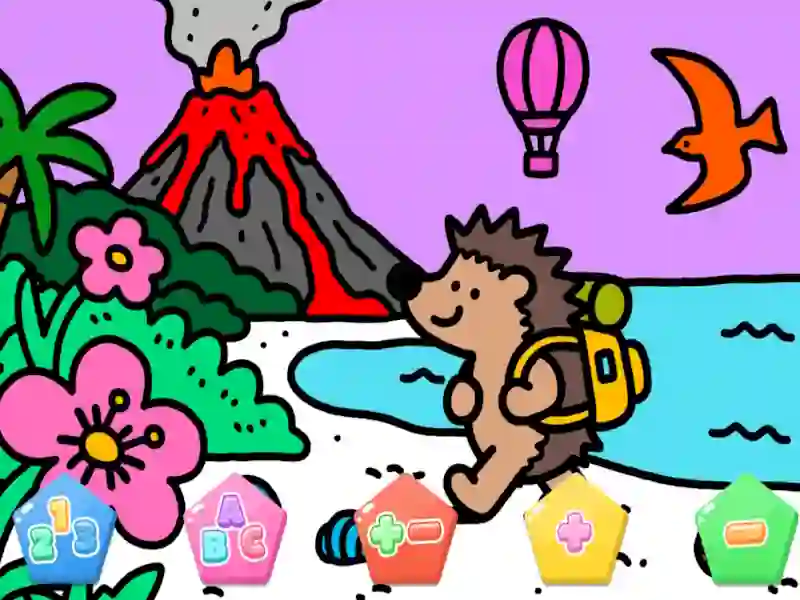 Color By Code Volcano Hedgehog เกมออนไลน์
