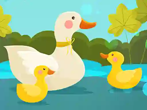 Mother Duck and Ducklings Jigsaw เกมออนไลน์