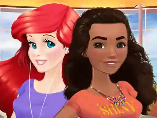 Ariel and Moana Princess on Vacation เกมออนไลน์