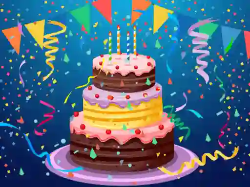 Birthday cake puzzle เกมออนไลน์