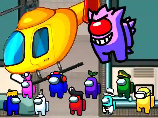 Among us airship slings เกมออนไลน์