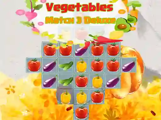 Vegetables Match 3 Deluxe เกมออนไลน์