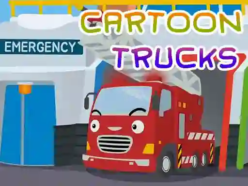 Cartoon Trucks Jigsaw เกมออนไลน์